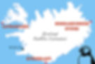 A graphic detailing the best puffin viewing spots across Iceland made by Chase Dekker.