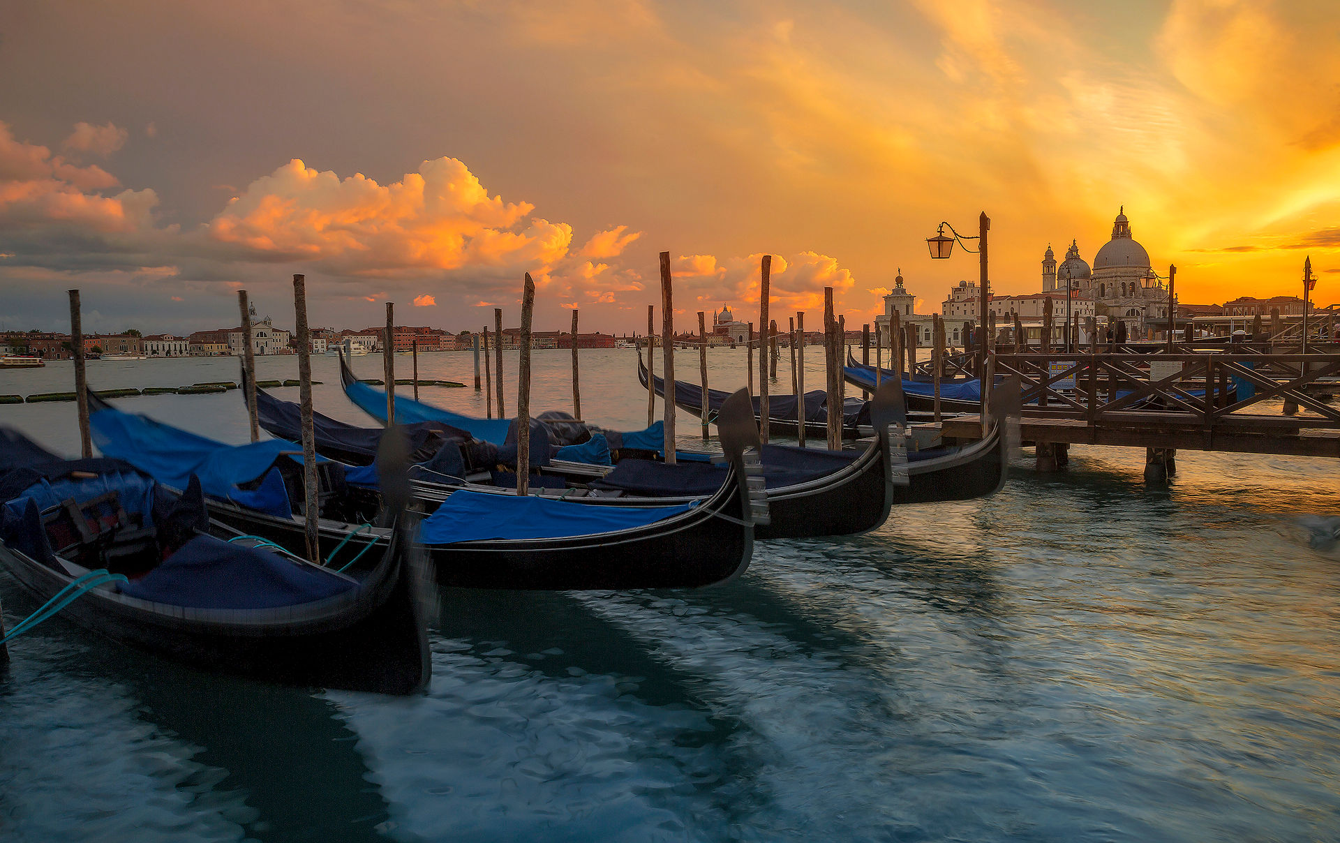 Gondolas of Santa Maria - Matted Print