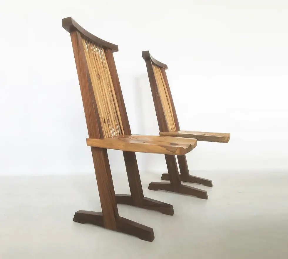 Thumbnail: Vintage Pair of Conoid Chairs, after George Nakashima