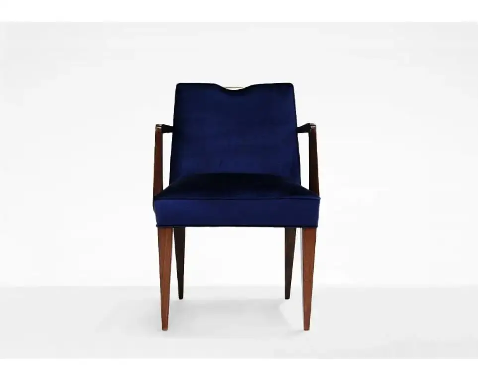 Thumbnail: Twelve Edward Wormley Dining Chairs by Dunbar, Restored