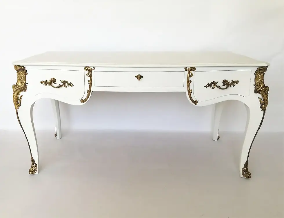 Louis XV Style Lacquered and Gilt Bronze-Mounted Bureau Plat