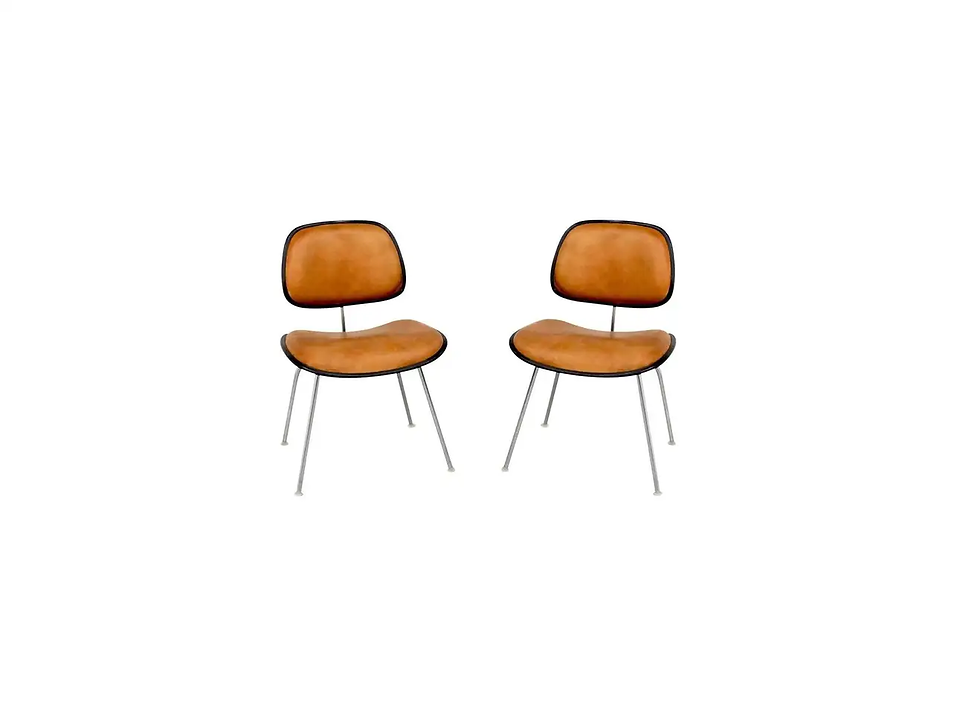 Thumbnail: Set of 16 Saddle Leather DCM Chairs by Eames for Herman Miller