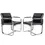 Thumbnail: Set of Six Chrome Milo Baughman Style Dining Chairs