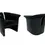 Thumbnail: Pair of Vintage Milo Baughman Postmodern Club Chairs in Black Velvet