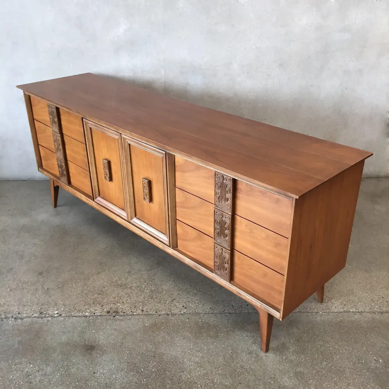 Midcentury Bassett Dresser from the "Mayan" Collection