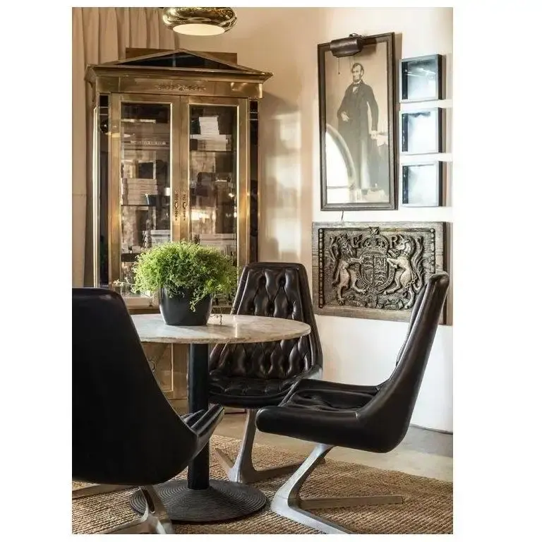 Thumbnail: Two Neoclassical Brass Vitrine Cabinets by Mastercraft Interior