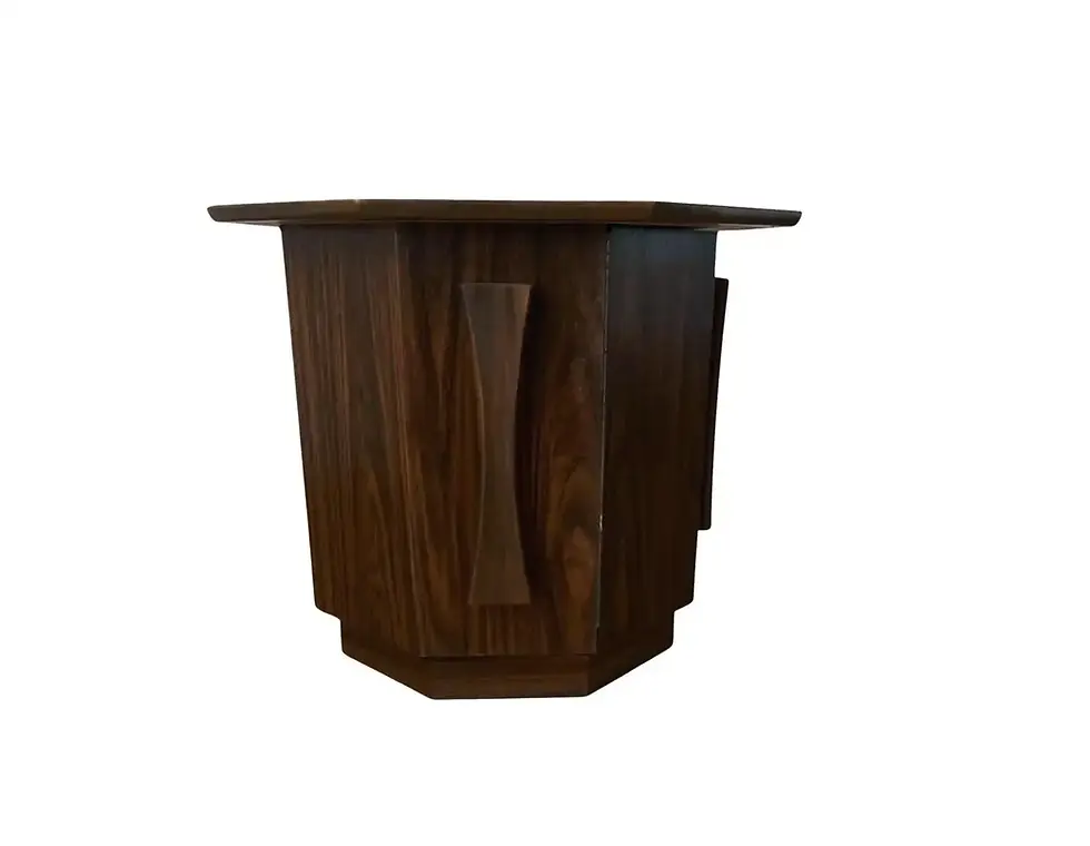 Thumbnail: Pair of Brutalist Octagonal Cabinets / Bedside Tables, c. 1960's