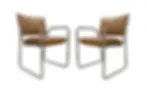 Thumbnail: Eight Charles Gibilterra designed Mid-Century Modern Tubular Dining Chairs
