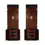 Thumbnail: Campaign Style Lacquered Tall Fitted Cabinets by Henredon, Pair
