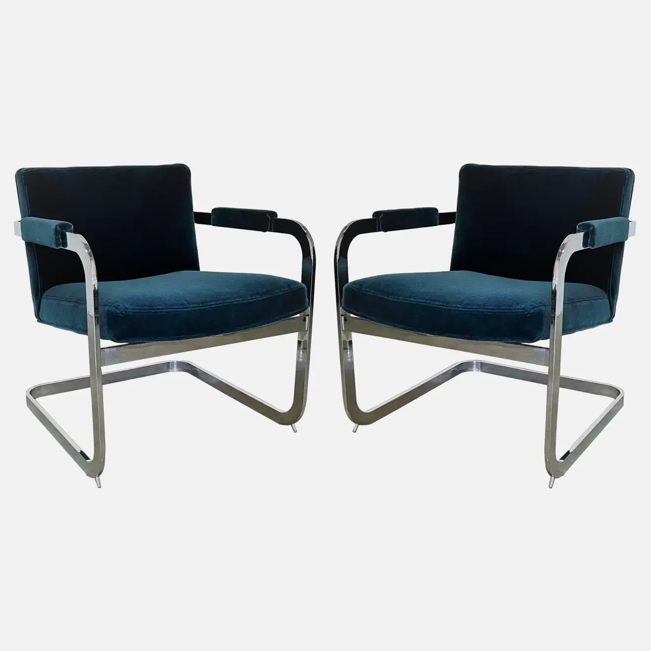 70's Modern Cantilever Armchairs by Milo Baughman for Thayer Coggin