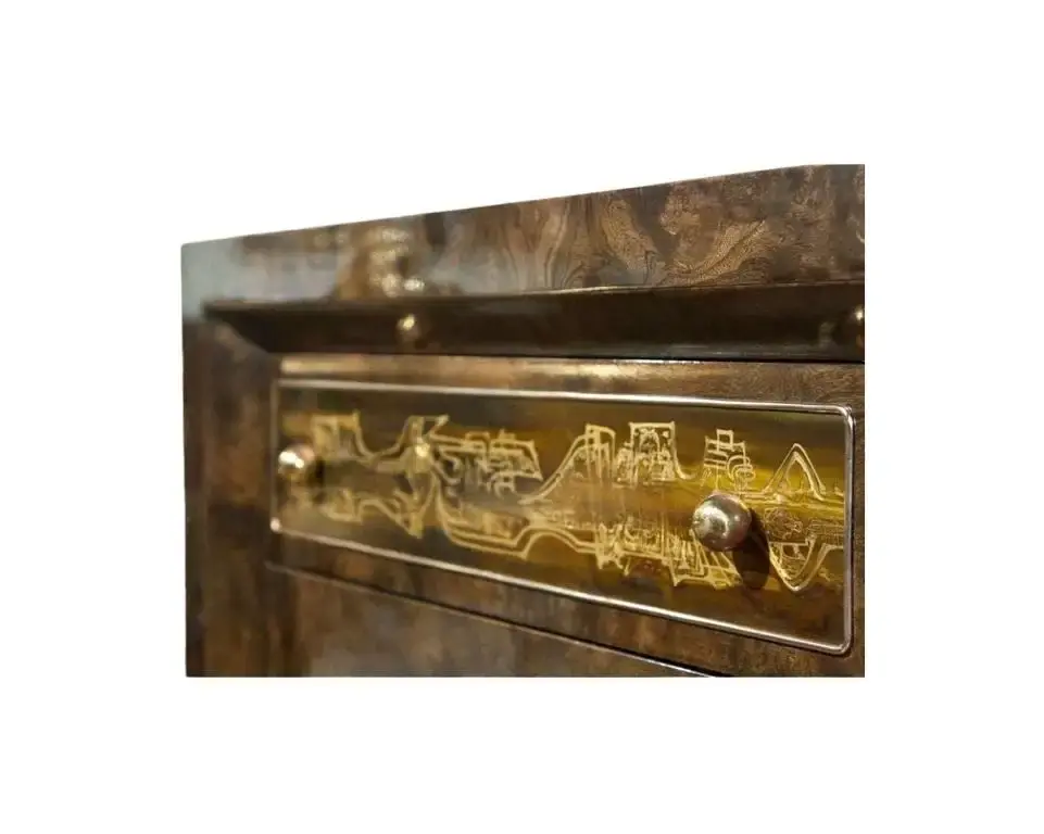 Thumbnail: Mid Century Nine-Drawer Dresser by Bernhard Rohne for Mastercraft