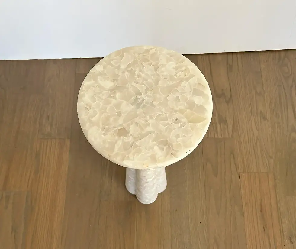 Thumbnail: Modernist White Onyx Drink Table