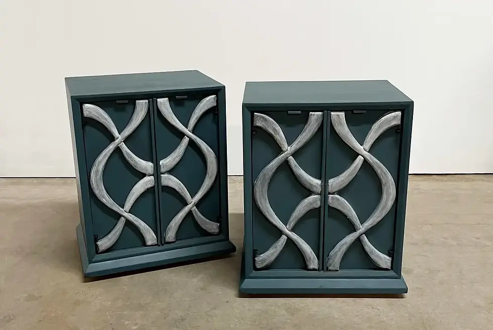 Bold Sculptural Stanley Furniture Theme II "Cosmopolitan" Nightstands