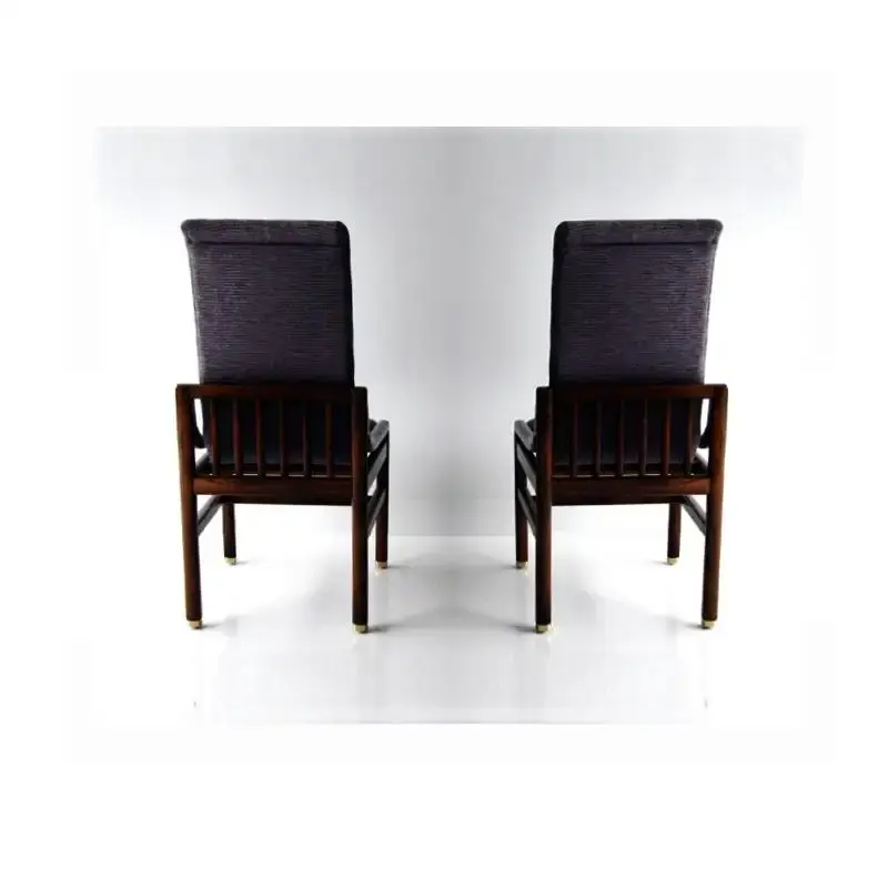 Thumbnail: Vintage Henredon Purple Upholstered Dining Chairs, Set of 8