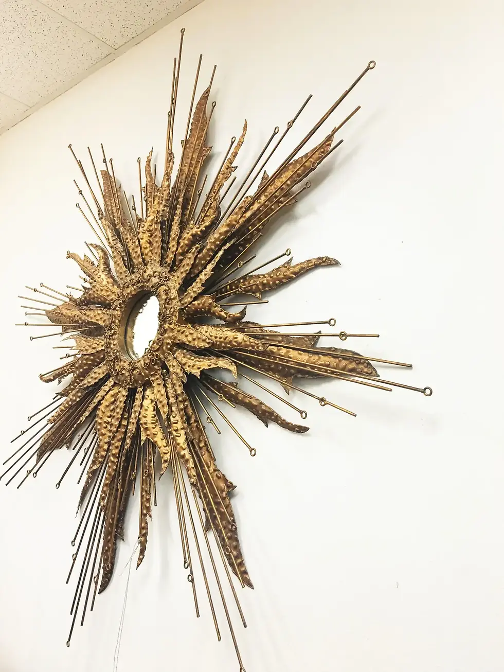 Thumbnail: Sensational Large Brutalist Starburst Mirror