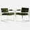 Thumbnail: Pair Green Velvet Milo Baughman "Thin Line" Dining Chairs for Thayer Coggin