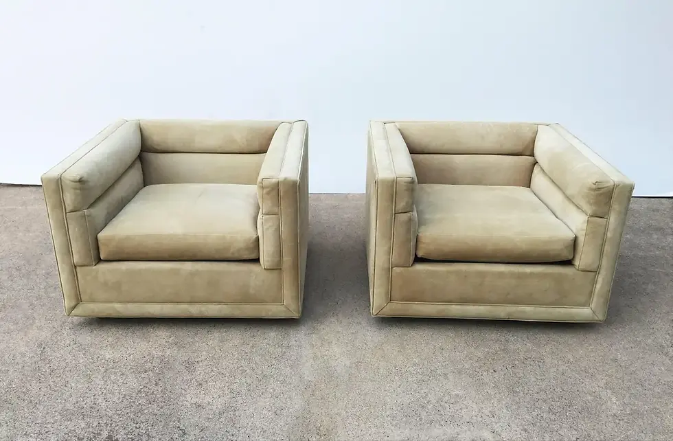 Thumbnail: Pair of "Channel" Chairs Designed by Roger Sprunger for Dunbar