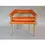 Thumbnail: Pair of Brass and Orange Leather Armchairs by William Billy Haines