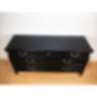 Louis XVI Style Black Lacquered Commode in the Manner of Maison Jansen