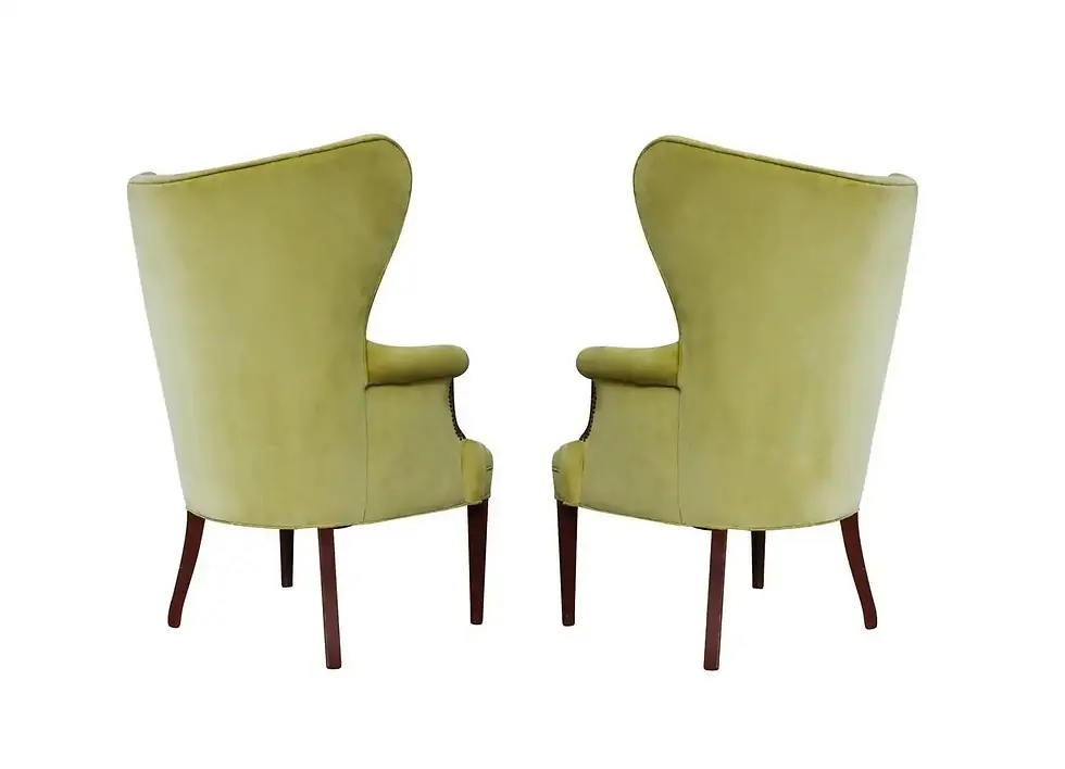 Thumbnail: 1940's Mid-Century Modern Butterfly Wingback Chairs