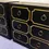 Thumbnail: Hollywood Regency Pair of Black and Gold Dorothy Draper Style Chests of Drawers