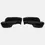 Thumbnail: Two Black Weiman/Preview Chaise Lounge Sofas