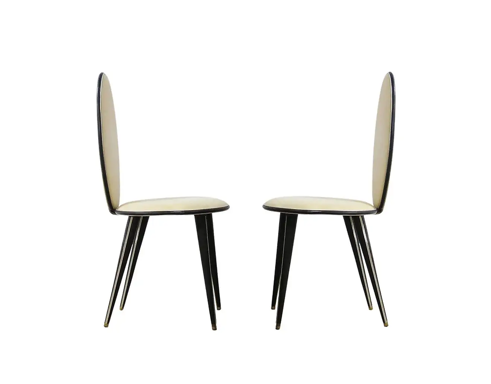 Thumbnail: Italian Dining Chairs by Umberto Mascagni for Harrods London