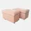 Thumbnail: Pair of Mid-Century Modern Pink Ombre Leather Ottomans on Casters