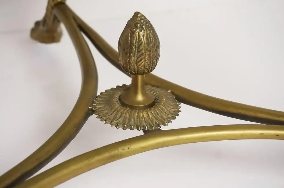 Thumbnail: Pair of Louis XVI Style Two-Tier Bronze Dore' and Marble Guéridons