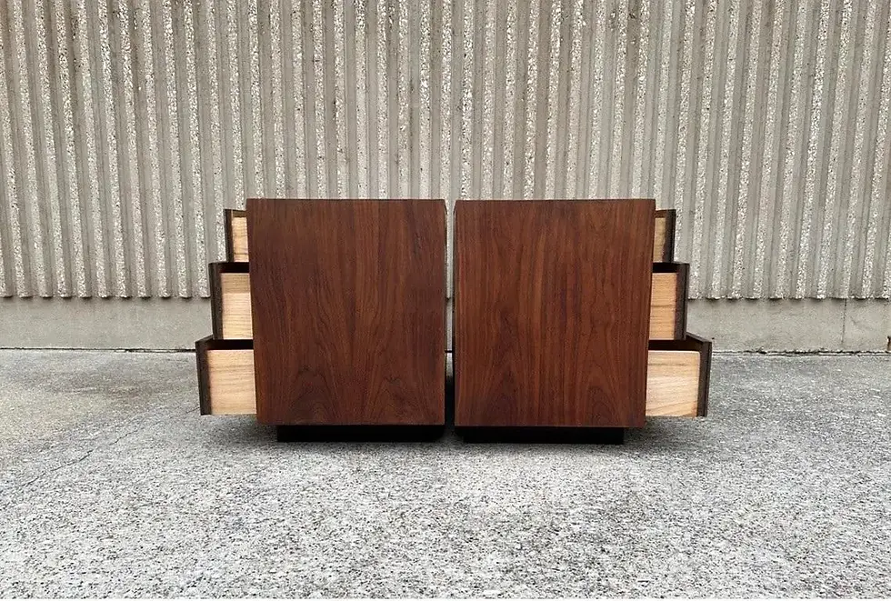 Thumbnail: Pair of Dunbar Floating Bedside Chests or Commodes