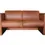 Thumbnail: 1980s Trix & Robert Haussmann for Knoll Tan Brown Saddle 2-Seat Sofa