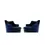 Thumbnail: Pair Edward Wormley for Dunbar Swivel Chairs in Navy Blue Velvet