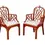 Thumbnail: Vintage Set of 6 Newly Lacquered Pagoda Chinese Chippendale Dining Chairs