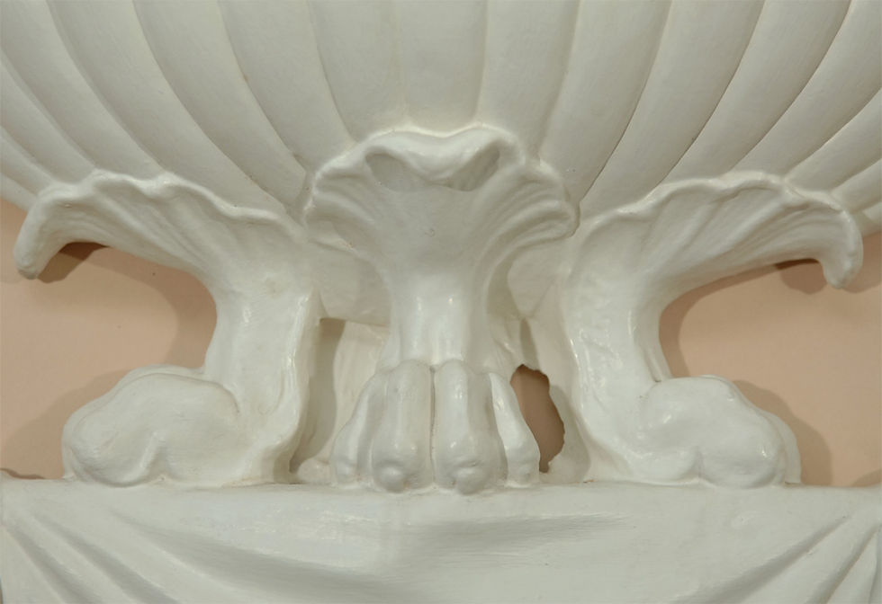 Thumbnail: Pair of Dorothy Draper Style Plaster Wall Sconces
