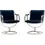 Thumbnail: Navy Blue Leather Swivel Chairs by Gardner Leaver for Steelcase, Pair