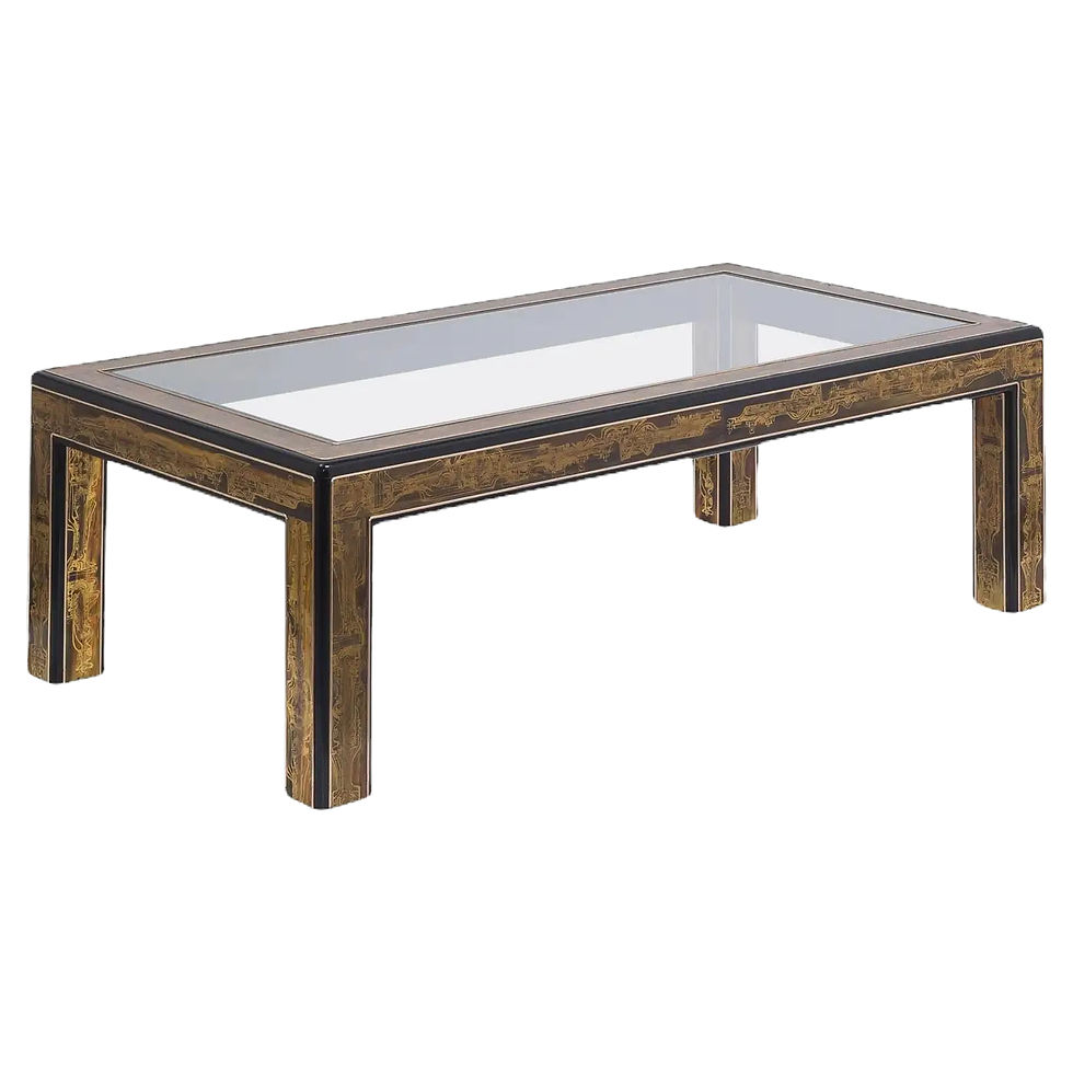 Bernhard Rohne Acid-Etched Brass Cocktail Table for Mastercraft, 1970s copy_edited_edited