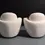 Thumbnail: Pair Vladimir Kagan Swivel Lounge Chairs in Ivory Bouclé