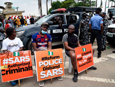 Nigerians and celebrities protests against controversial police unit accused of brutality