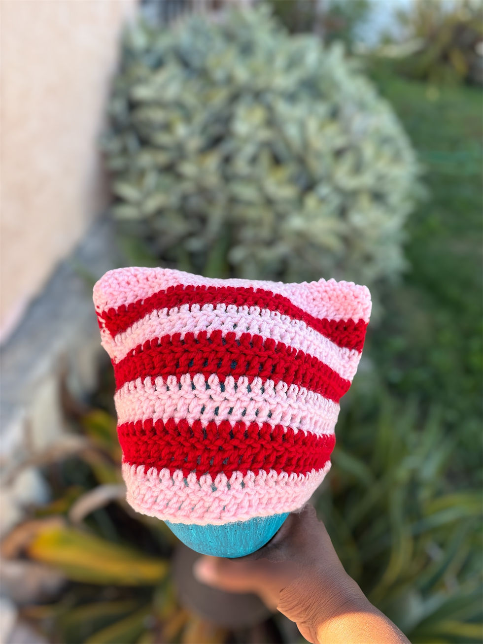 Thumbnail: Stripped Cat Ear Beanie