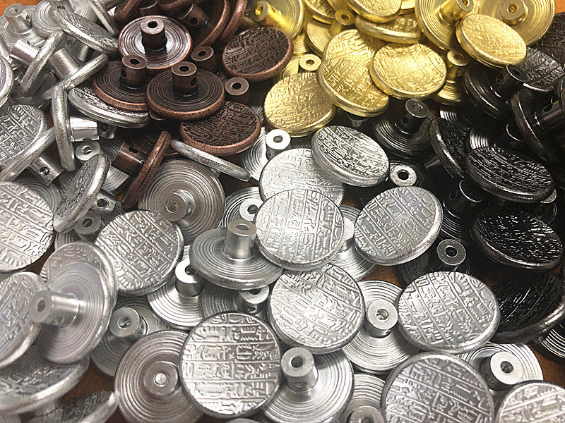 YES! We can electroplate Aluminum made buttons!!!