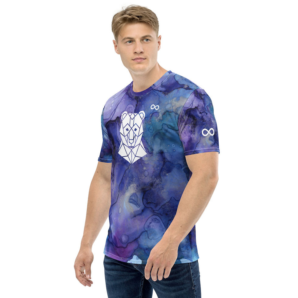 Thumbnail: BBM WATER COLOR BLUE Men's T-shirt 