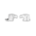 Thumbnail: Lalique Brass Palladium and Clear Crystal Eagle Cufflinks
