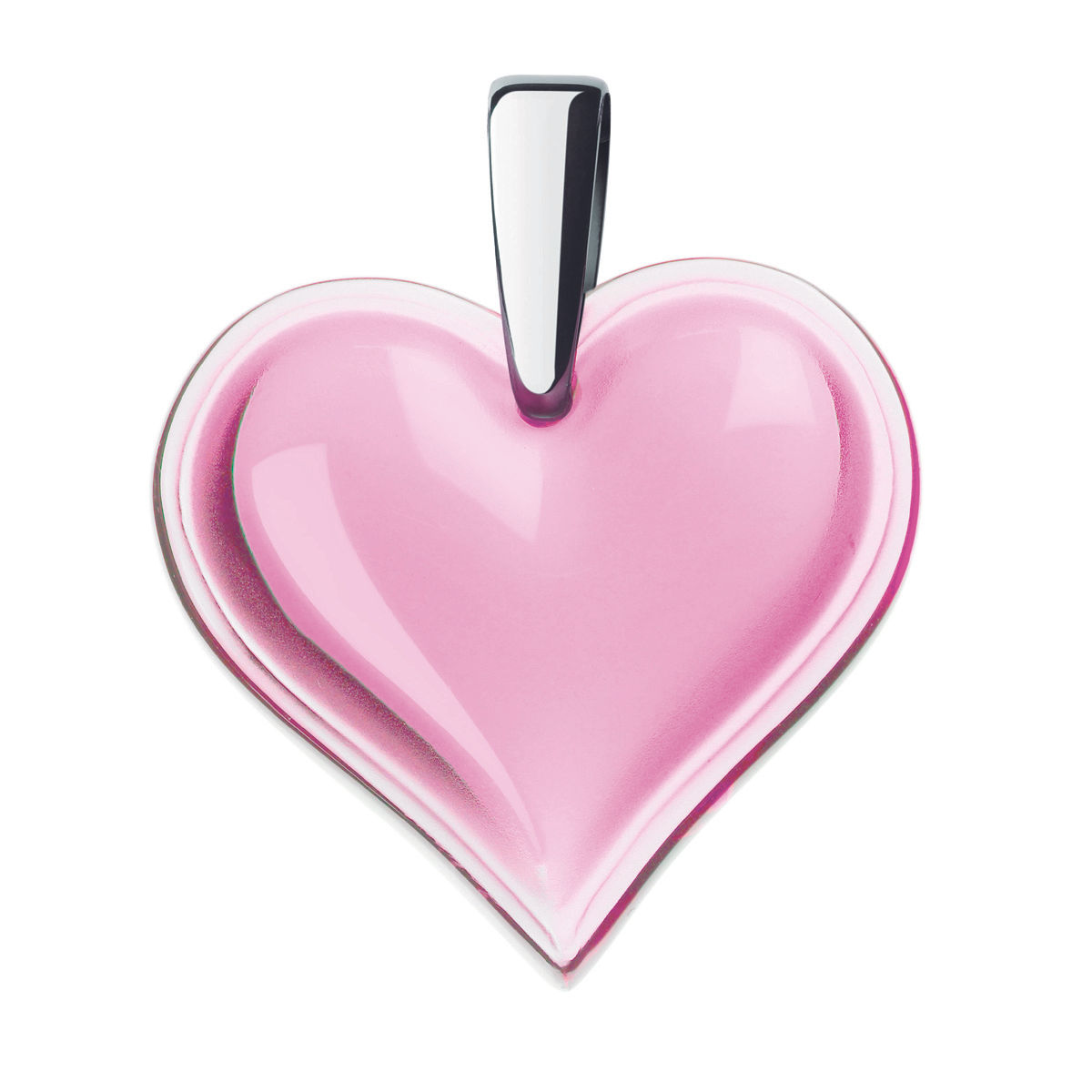 Lalique Pink Heart Pendant