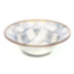 Mackenzie-Childs Sterling Check, Grey and White Checked Enamel Breakfast Bowl