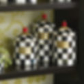 MacKenzie-Childs Courtly Check set of three canisters