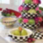 Mackenzie-Childs Courtly Check, Black and White Checked Enamel Everyday Bowl - Large