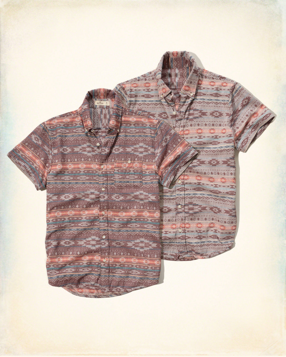 CAMISA MANGA CURTA - REVERSÍVEL