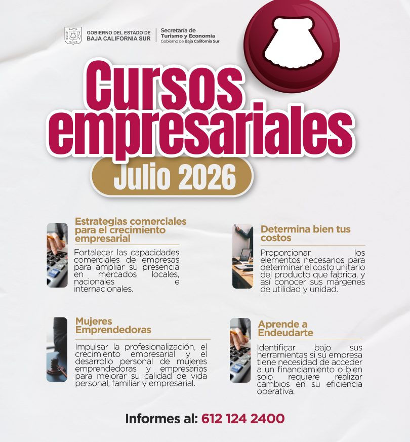 Cursos Empresariales 2026 gratuitos en Baja California Sur