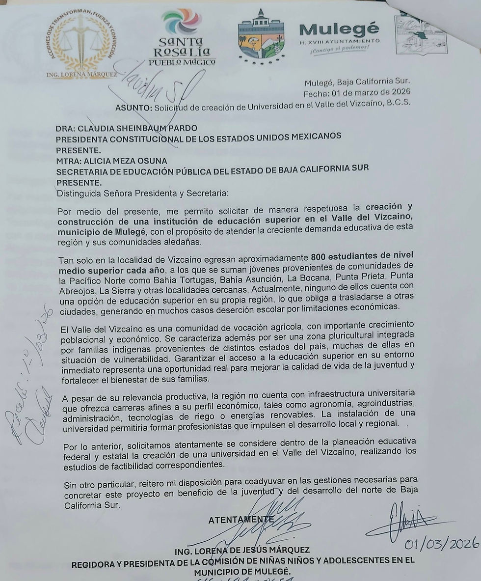 Nuevos planteles de la Universidad Rosario Castellanos en Baja California Sur