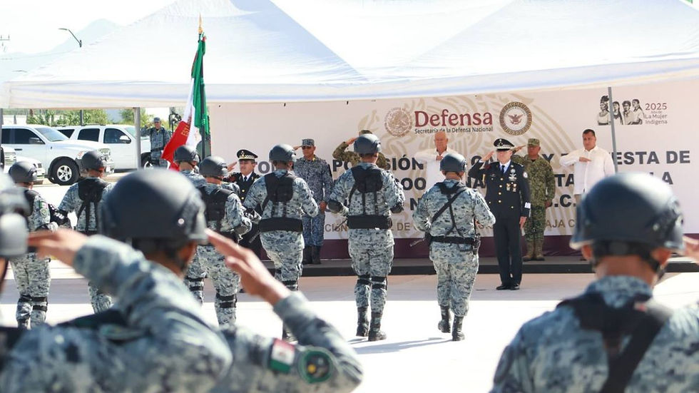 Ceremonia de toma de posesión del nuevo Coordinador de la Guardia Nacional en La Paz, BCS